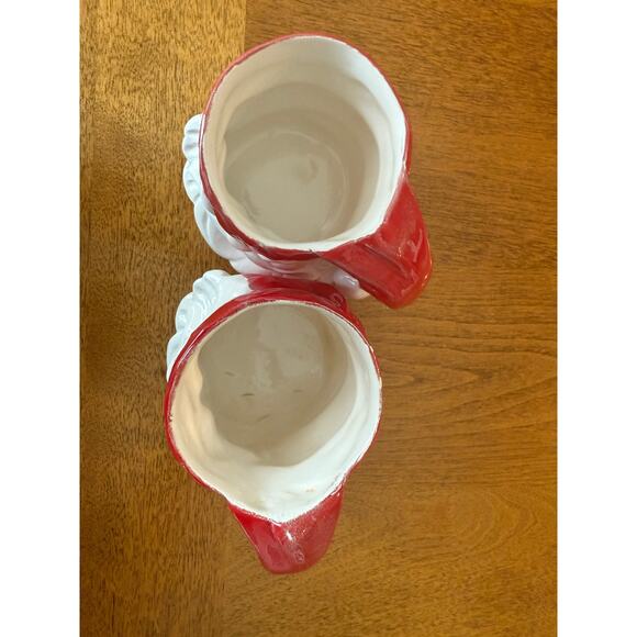 Vintage hand painted Santa Claus mugs - 70s - Christmas - unique - 8 oz - Picture 5 of 16